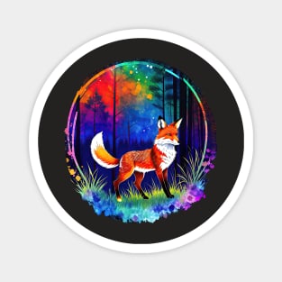 Neon Forest Fox 2 Magnet